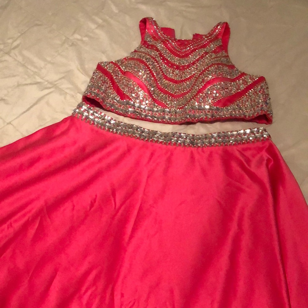Size 20 Jeweled 2 Piece Prom Dress